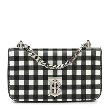 Burberry Calfskin Gingham Print Small