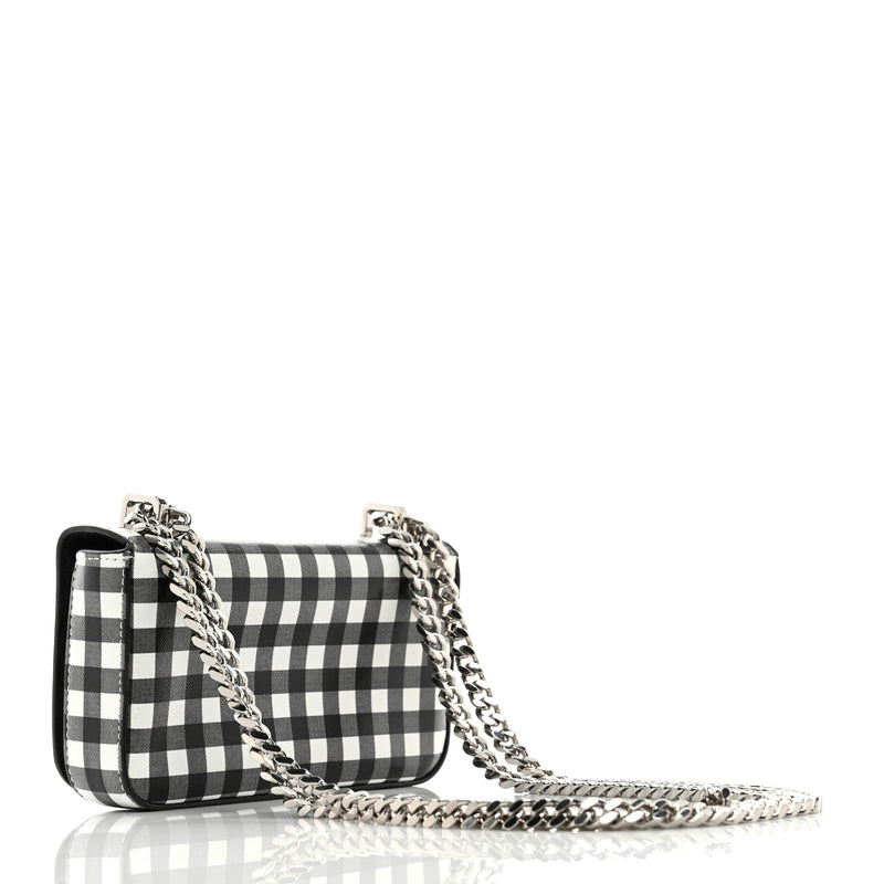 Burberry Calfskin Gingham Print Small