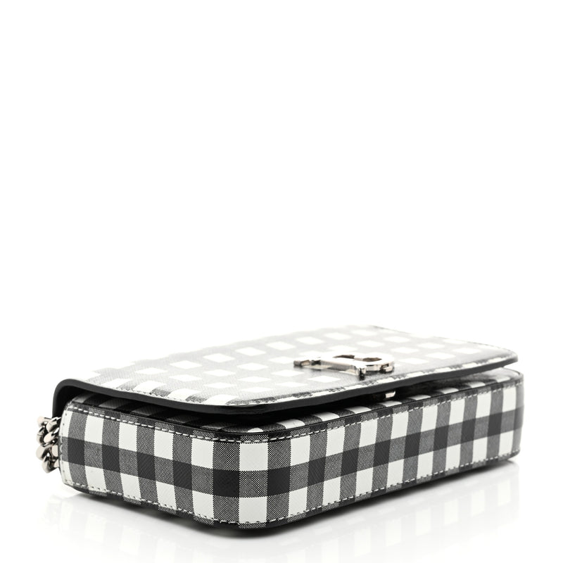 Burberry Calfskin Gingham Print Small