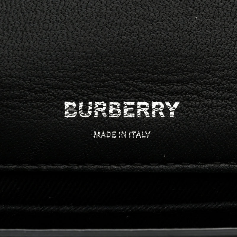 Burberry Calfskin Gingham Print Small