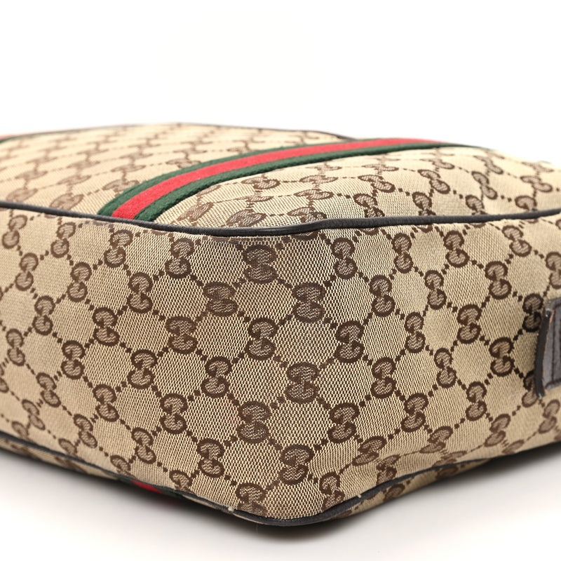 Gucci Web Carry On Tote Dark Brown
