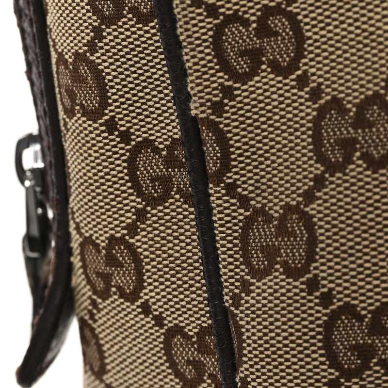 Gucci Web Carry On Tote Dark Brown