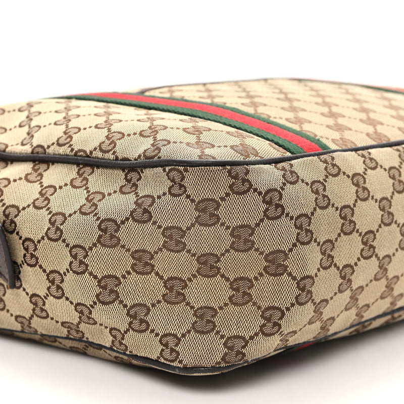 Gucci Web Carry On Tote Dark Brown