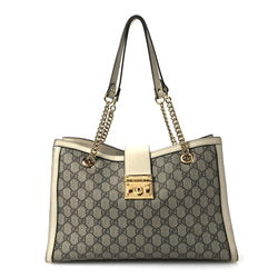 Gucci Gg Supreme Medium Padlock Tote