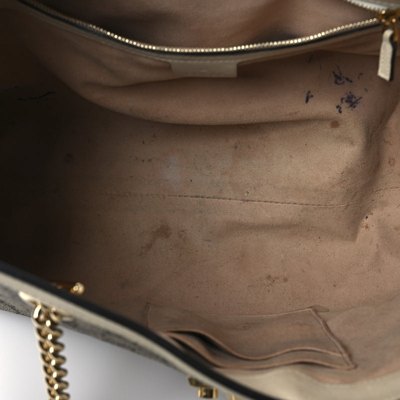 Gucci Gg Supreme Medium Padlock Tote