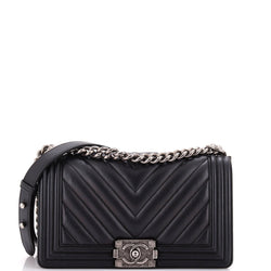 Chanel Boy Flap Bag Chevron Lambskin Old