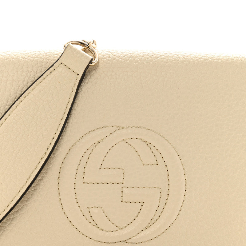 Gucci Pebbled Calfskin Soho Wallet On