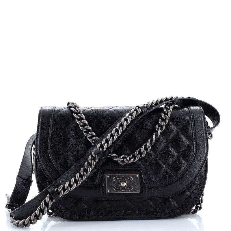 Chanel Double Chained Saddle Messenger