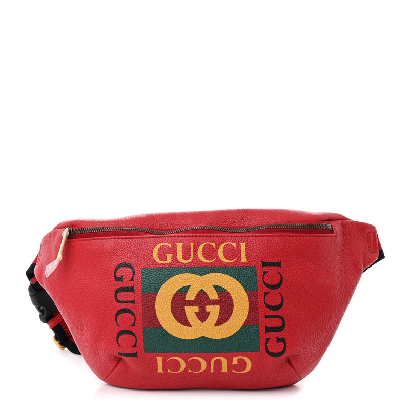 Gucci Grained Calfskin Logo Belt Bag