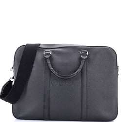 Gucci Logo Briefcase Leather Medium
