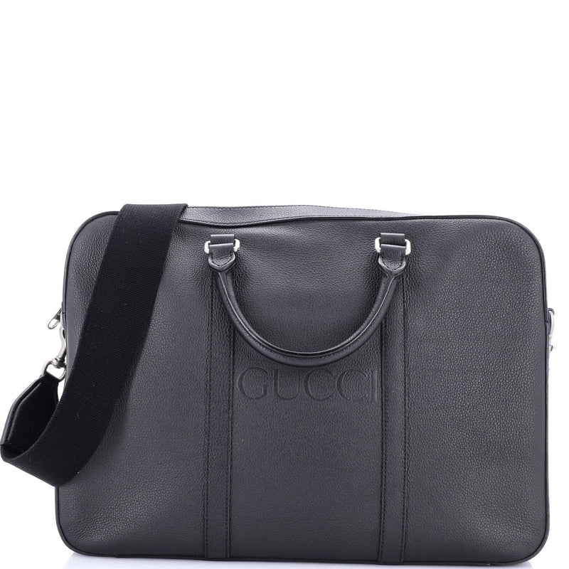 Gucci Logo Briefcase Leather Medium