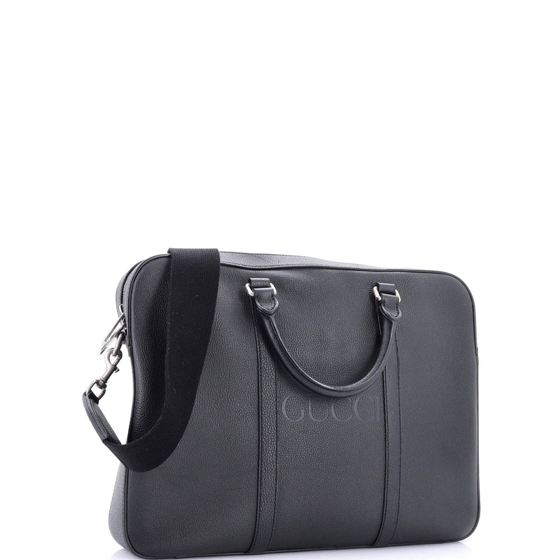 Gucci Logo Briefcase Leather Medium
