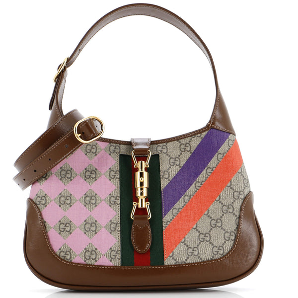 Gucci Jackie Hobo Printed Gg Coated