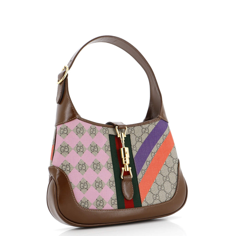 Gucci Jackie Hobo Printed Gg Coated