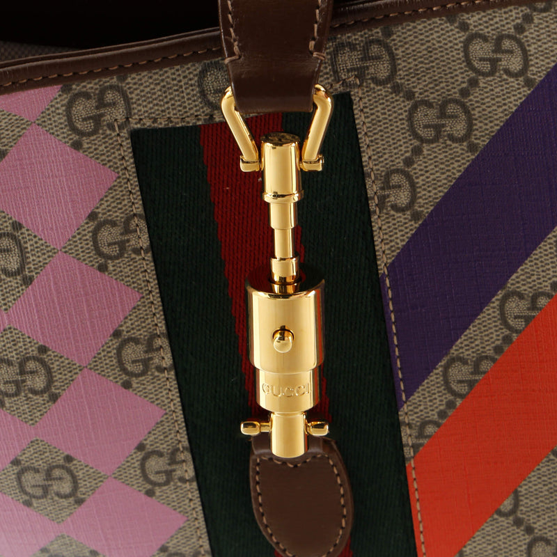 Gucci Jackie Hobo Printed Gg Coated