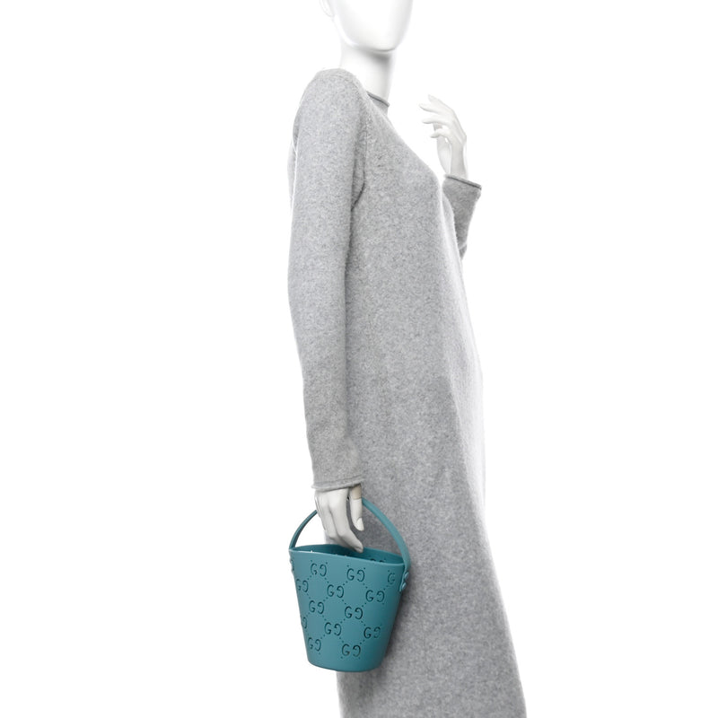 Gucci Rubber Kids Gg Bucket Bag Dusty