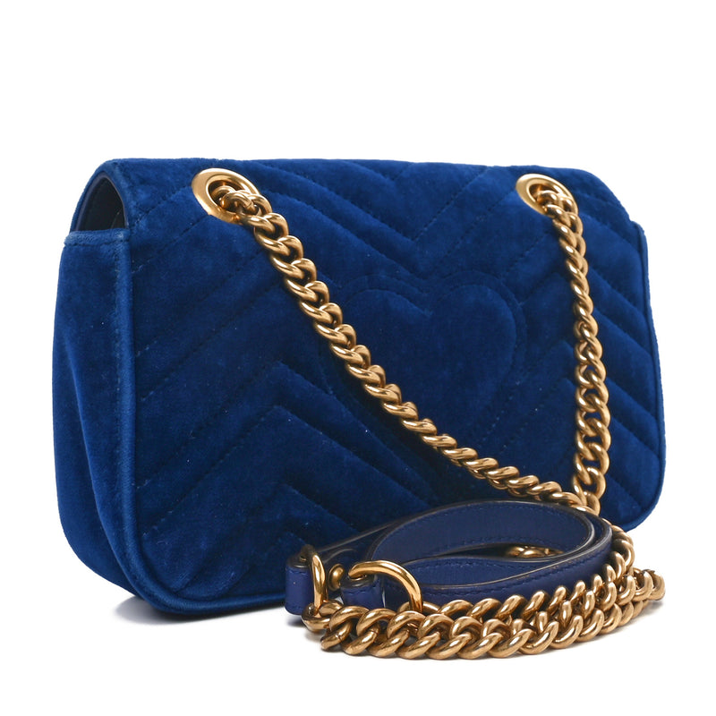 Gucci Velvet Matelasse Mini Gg Marmont
