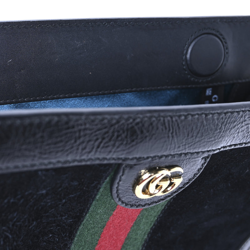 Gucci Suede Patent Gg Web Small Ophidia