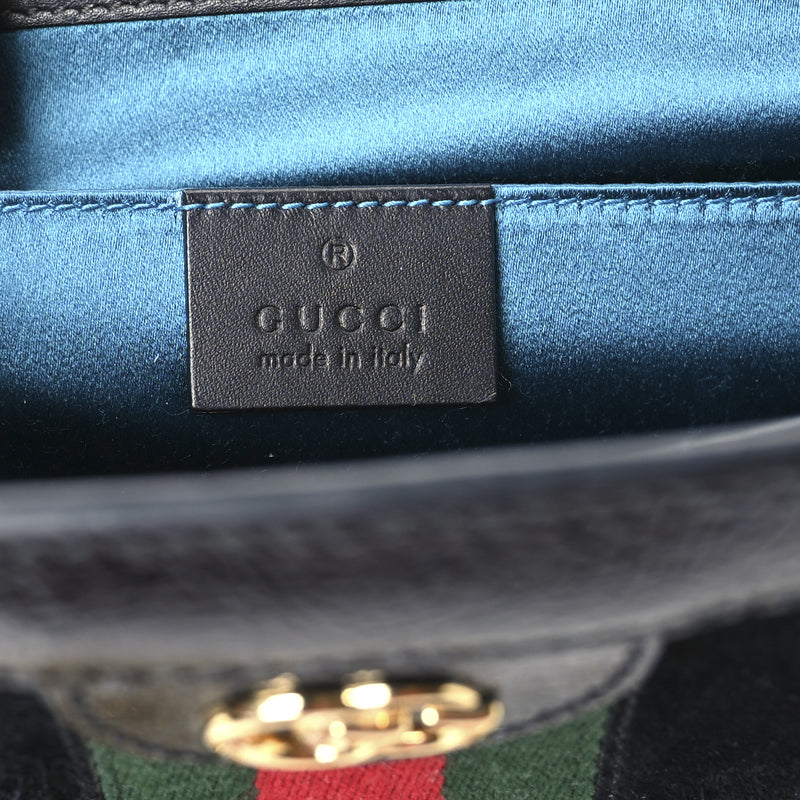 Gucci Suede Patent Gg Web Small Ophidia