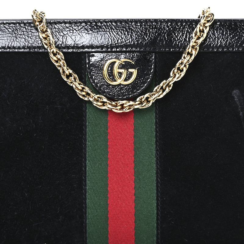 Gucci Suede Patent Gg Web Small Ophidia