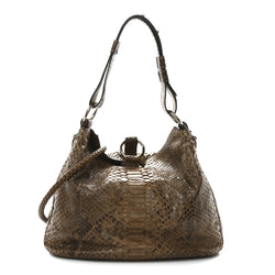 Gucci Snakeskin Medium G Wave Shoulder