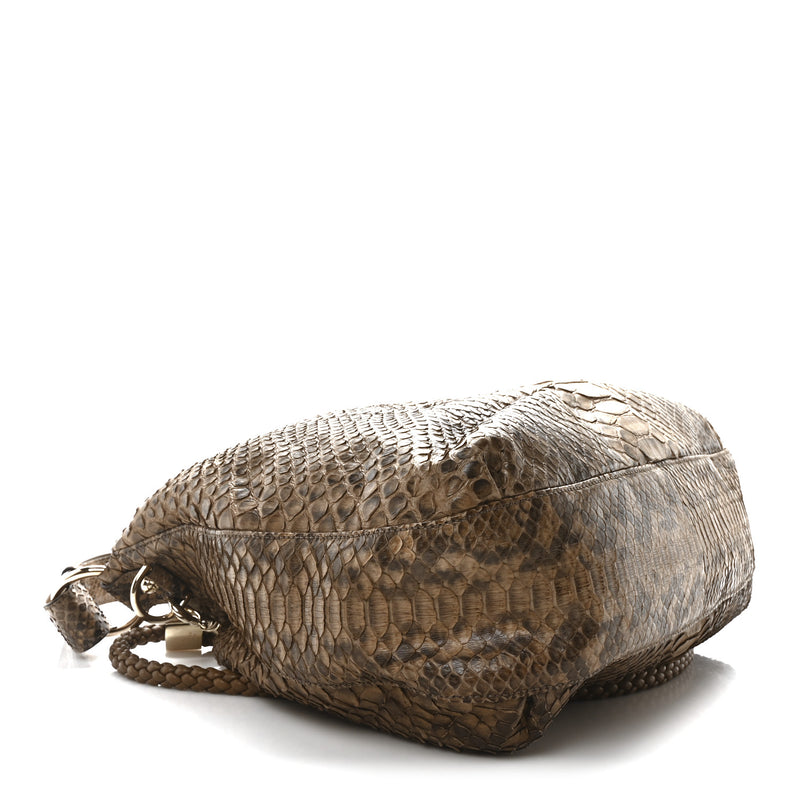 Gucci Snakeskin Medium G Wave Shoulder