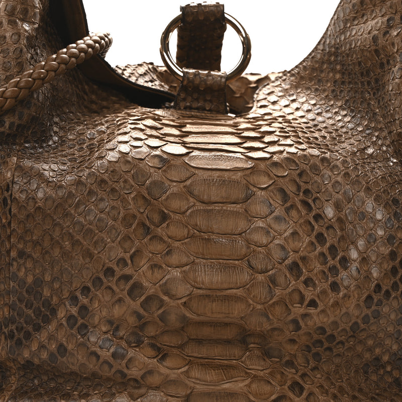 Gucci Snakeskin Medium G Wave Shoulder