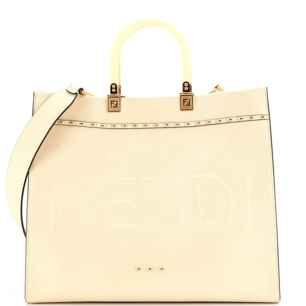 Fendi Sunshine Shopper Tote Studded