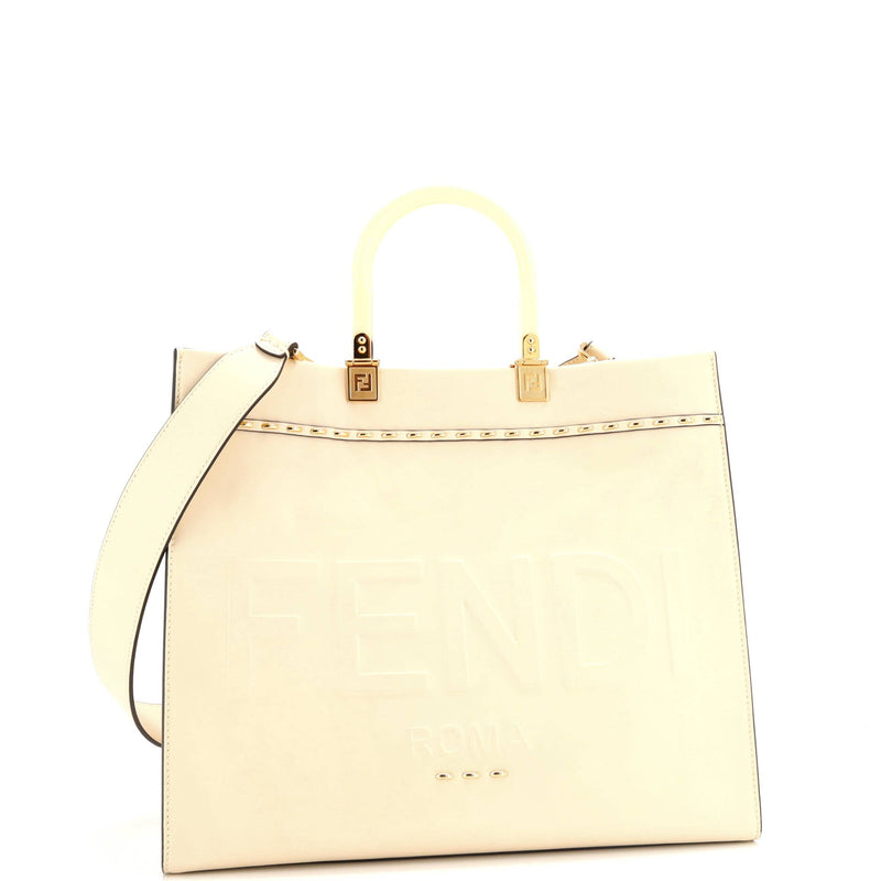 Fendi Sunshine Shopper Tote Studded