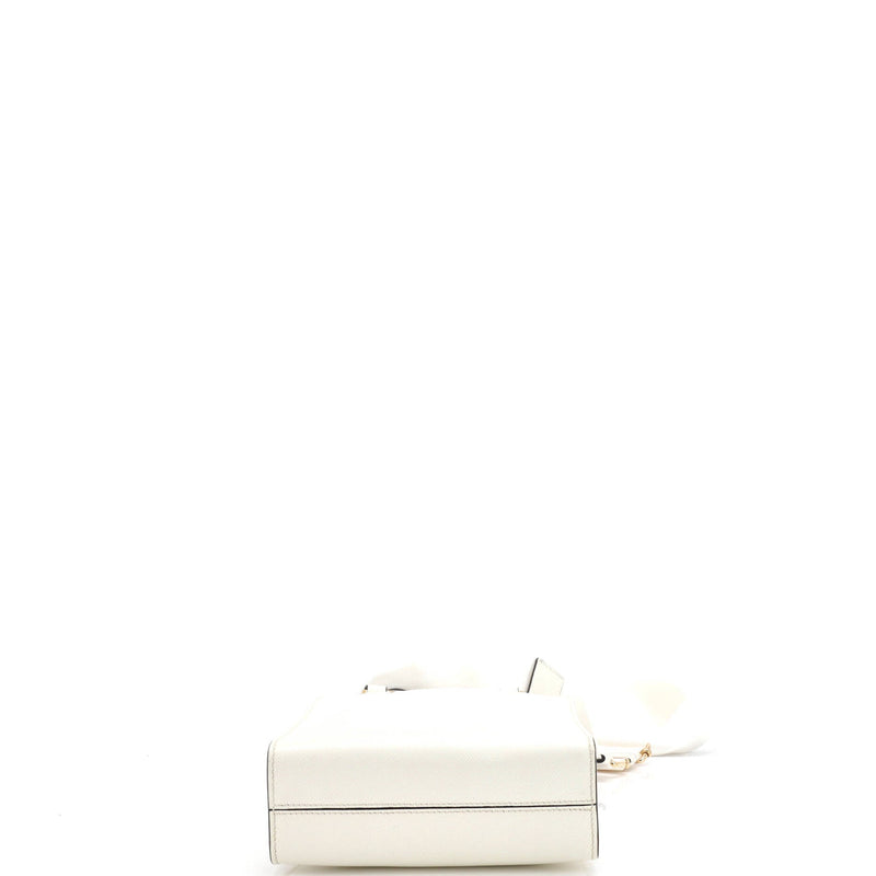 Prada Lux Embossed Logo Tote Saffiano
