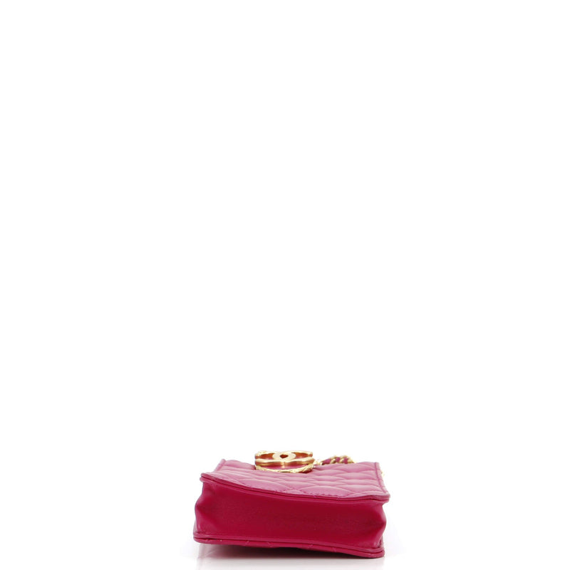 Chanel Quilt Metal Edge Cc Phone Holder