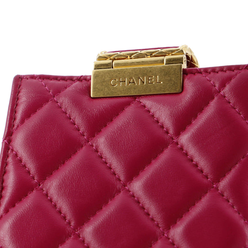 Chanel Quilt Metal Edge Cc Phone Holder