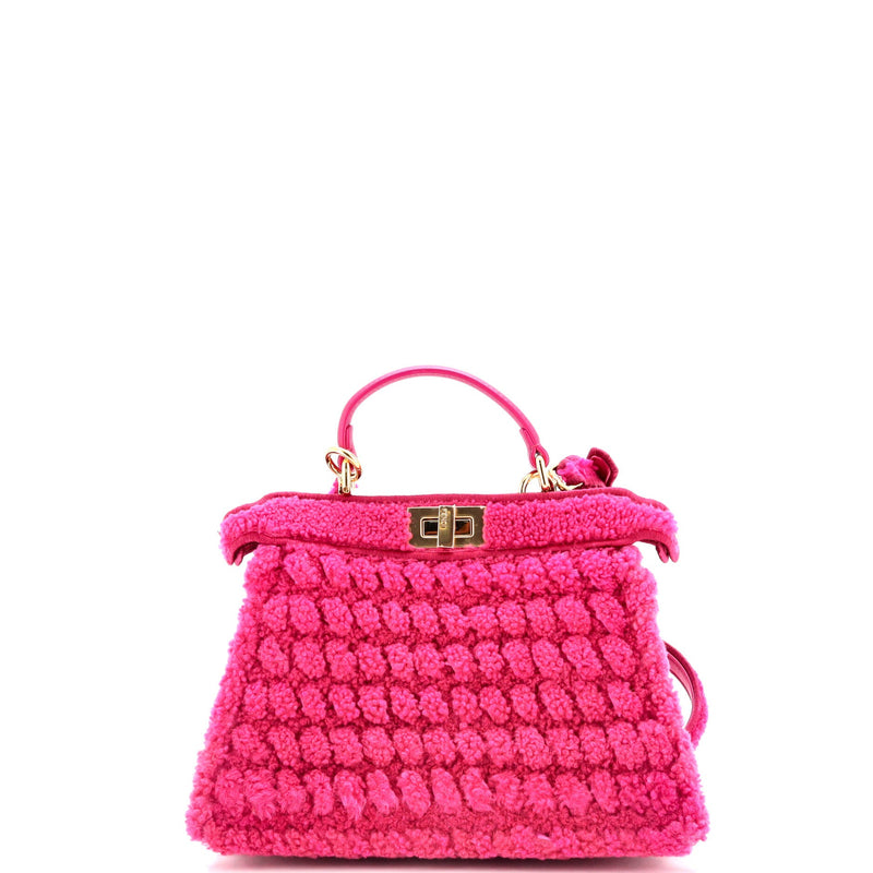 Fendi Peekaboo Iseeu Bag Woven Shearling