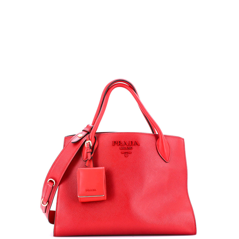 Prada Monochrome Tote Saffiano With City