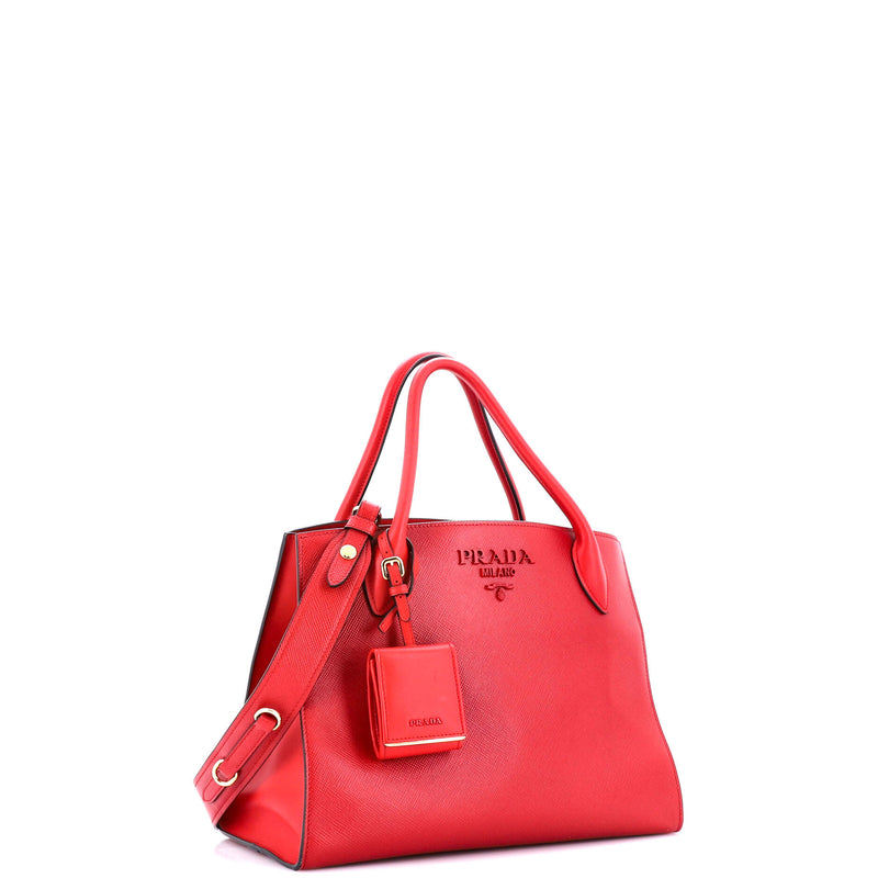 Prada Monochrome Tote Saffiano With City