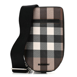 Burberry E-Canvas Check Phone Crossbody