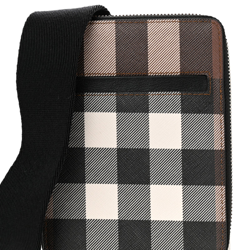 Burberry E-Canvas Check Phone Crossbody