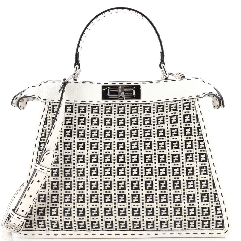 Fendi Peekaboo Iseeu Bag Woven Leather