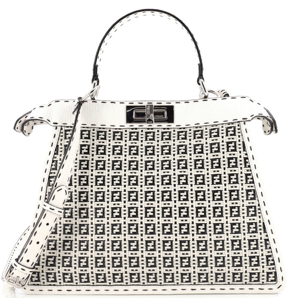 Fendi Peekaboo Iseeu Bag Woven Leather