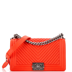 Chanel Boy Flap Bag Chevron Wrinkled
