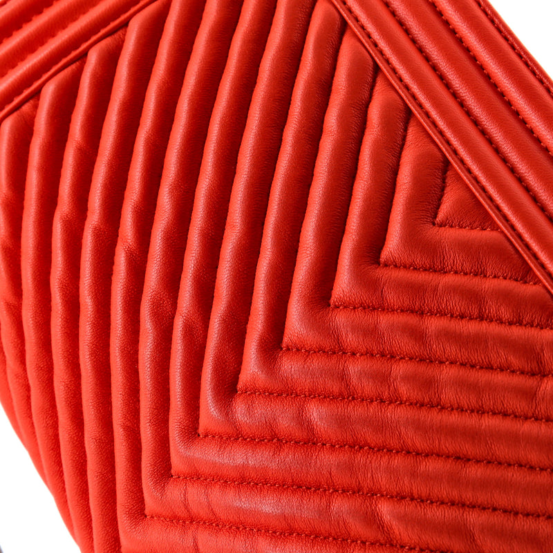 Chanel Boy Flap Bag Chevron Wrinkled