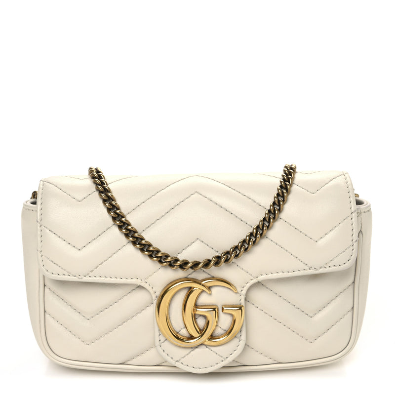 Gucci Calfskin Matelasse Super Mini Gg
