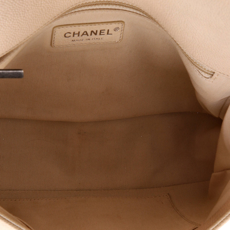 Chanel Boy Flap Bag Chevron Caviar New