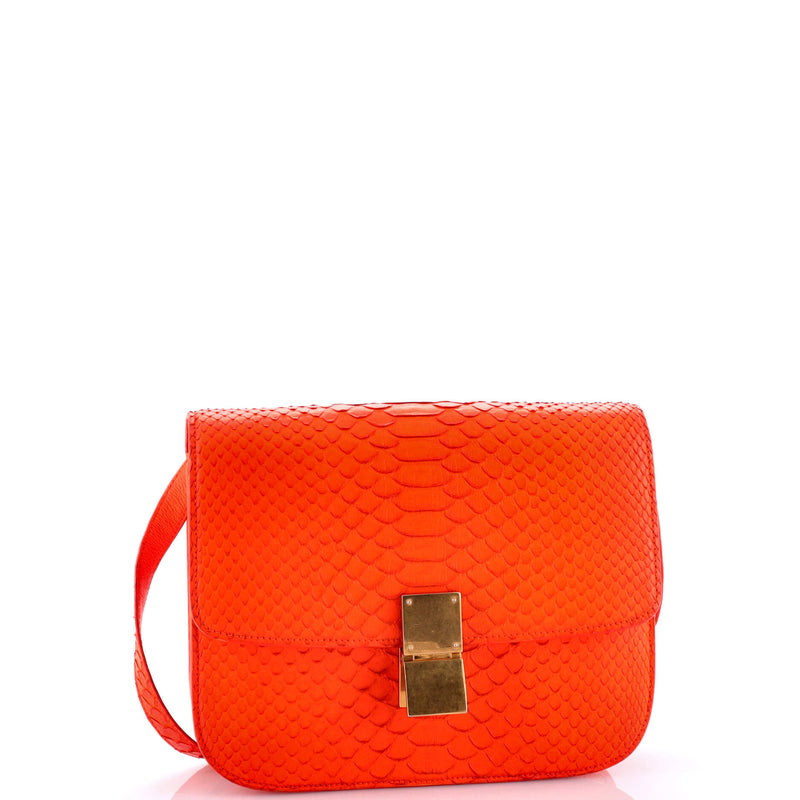 Celine Classic Box Bag Python Medium