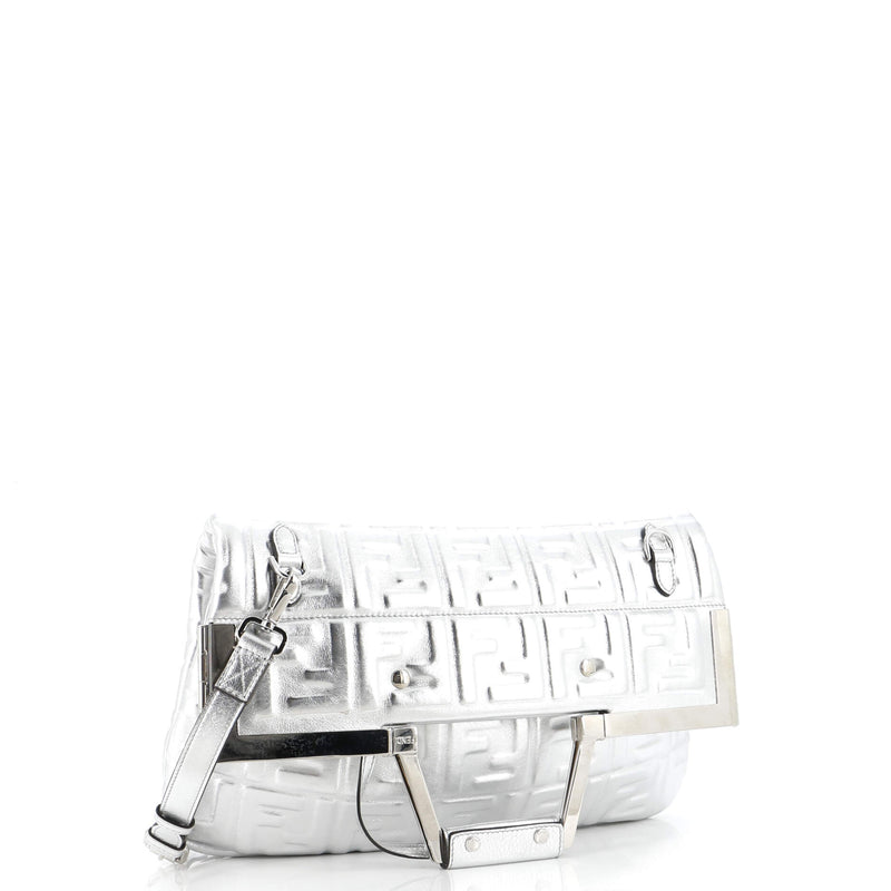 Fendi Ff Foldover Frame Tote Zucca