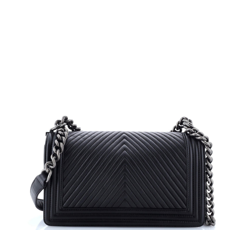 Chanel Boy Flap Bag Chevron Lambskin Old