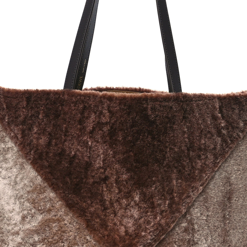 Loewe Shearling Large Puzzle Fold Tote