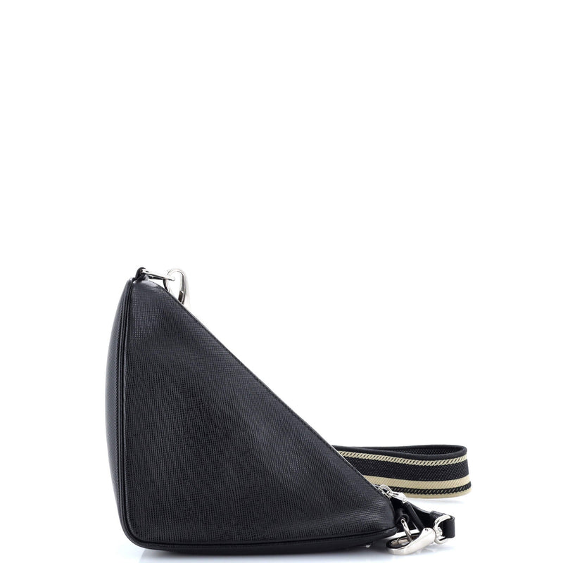 Prada Triangle Logo Zip Crossbody Bag