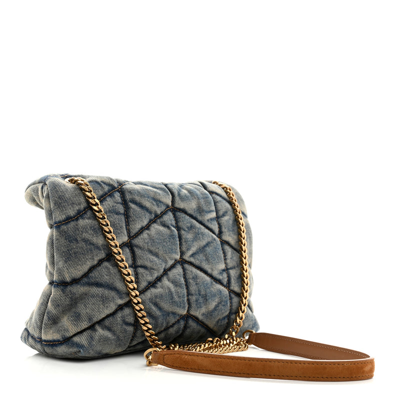 Saint Laurent Denim Quilted Toy Loulou