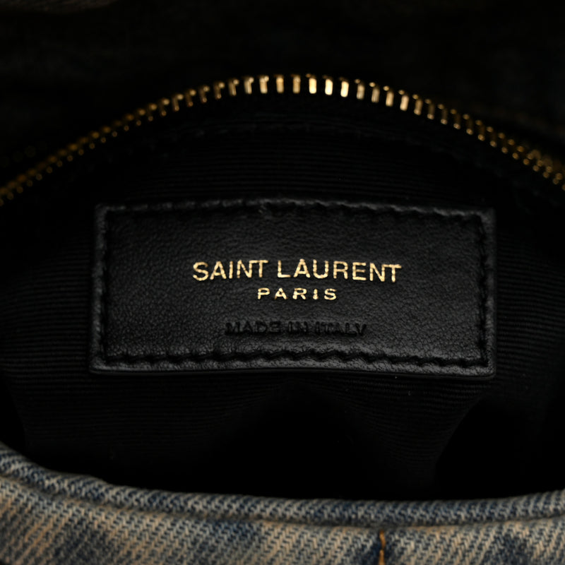 Saint Laurent Denim Quilted Toy Loulou